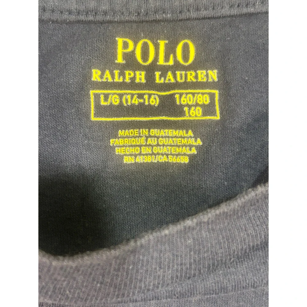 Polo‎ Ralph Lauren US Open 2022 Tennis T Shirt Kids Large L Navy Blue